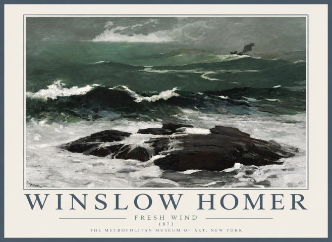 Winslow Homer Fresh Wind No5 - Juliste