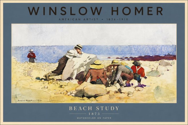 Winslow Homer Beach Study No2 - Juliste