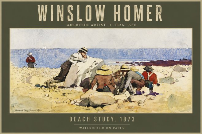 Winslow Homer Beach Study No5 - Juliste