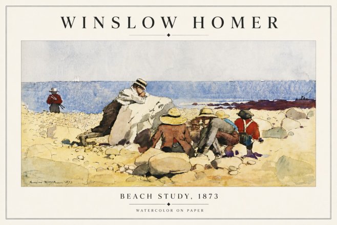 Winslow Homer Beach Study No6 - Juliste