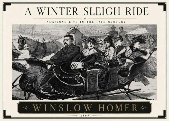 Winslow Homer A Winter Sleigh Ride - American Life in the 19Th Century No5 - Juliste