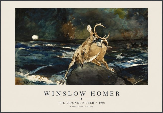 Winslow Homer The Wounded Deer No1 - Juliste