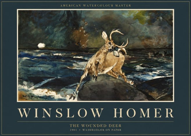 Winslow Homer The Wounded Deer No2 - Juliste