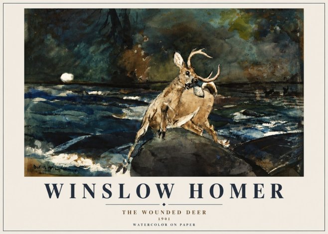 Winslow Homer The Wounded Deer No3 - Juliste