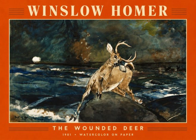 Winslow Homer The Wounded Deer No6 - Juliste