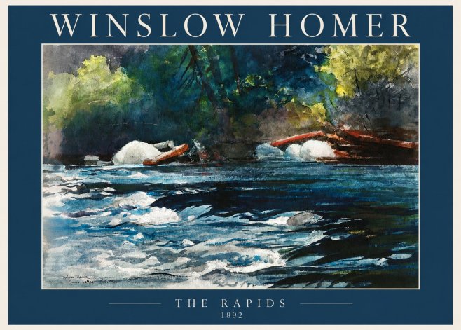Winslow Homer The Rapids No2 - Juliste