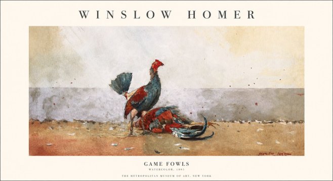 Winslow Homer Game Fowls No1 - Juliste