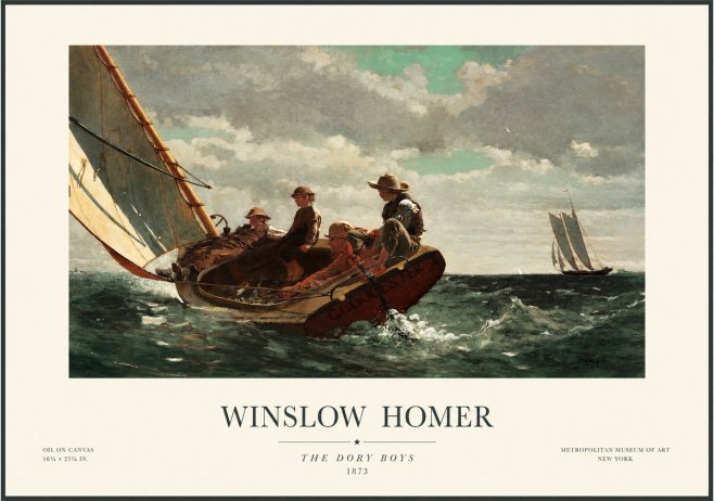Winslow Homer The Dory Boys No1 - Juliste