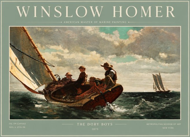 Winslow Homer The Dory Boys No6 - Juliste
