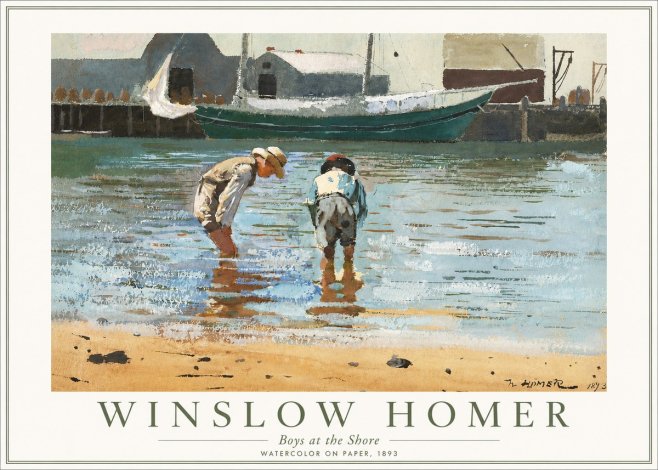 Winslow Homer Boys at the Shore No3 - Juliste