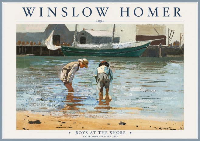 Winslow Homer Boys at the Shore No4 - Juliste
