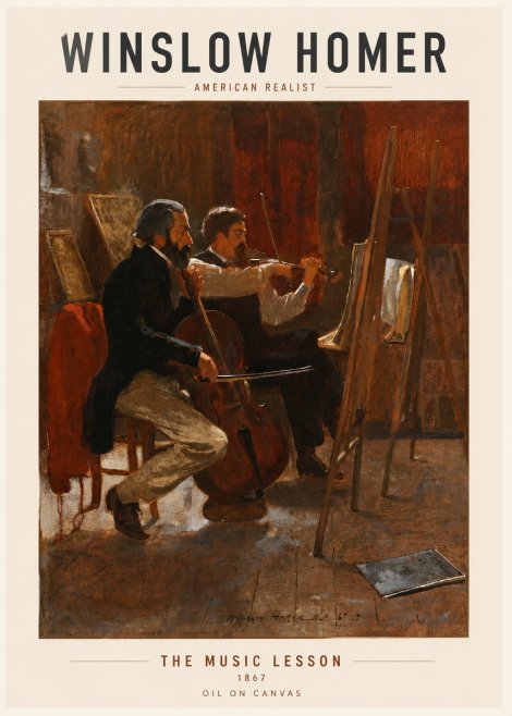 Winslow Homer The Music Lesson, 1867 No3 - Juliste