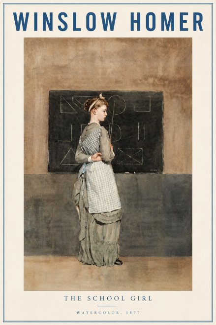Winslow Homer The School Girl No5 - Juliste