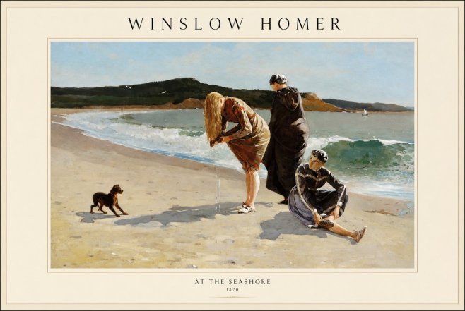Winslow Homer At the Seashore No1 - Juliste