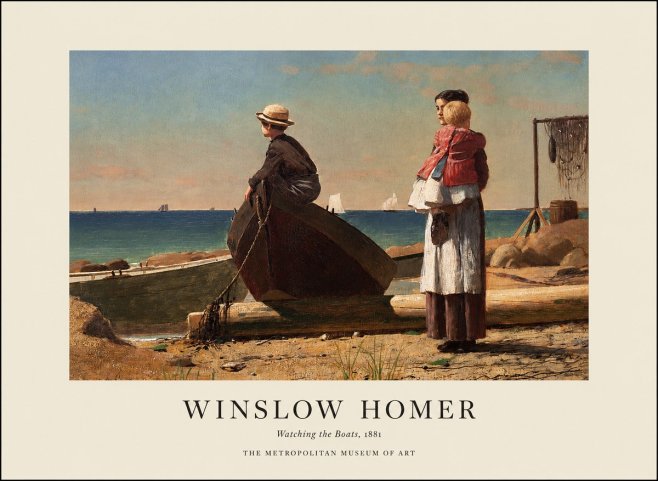 Winslow Homer Watching the Boats, 1881 No1 - Juliste