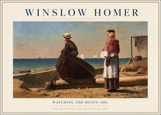 Winslow Homer Watching the Boats, 1881 No5 - Juliste