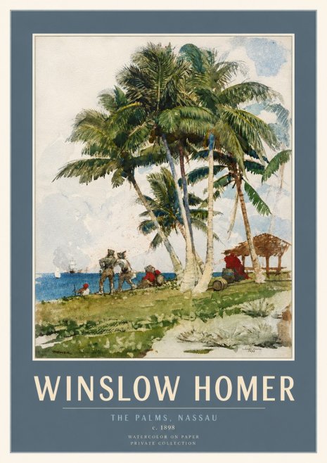 Winslow Homer The Palms, Nassau No3 - Juliste