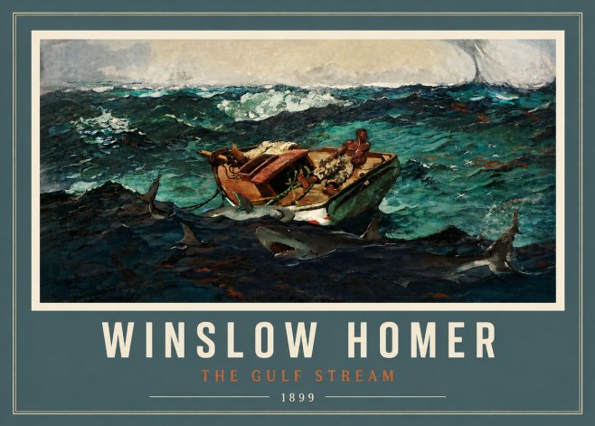 Winslow Homer The Gulf Stream No4 - Juliste