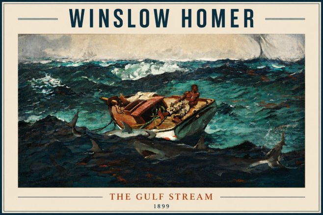 Winslow Homer The Gulf Stream No6 - Juliste