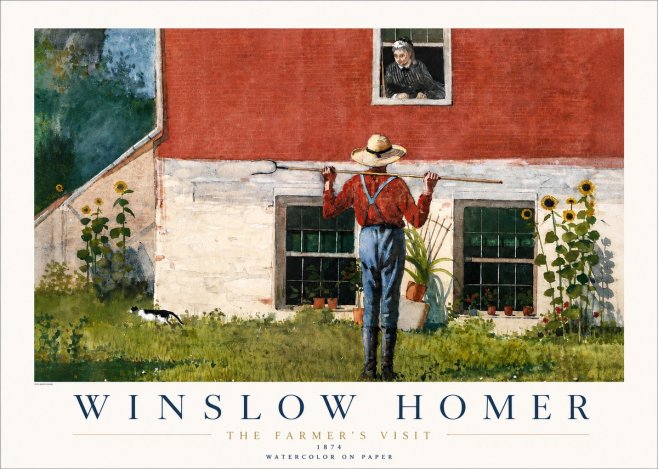 Winslow Homer Farmer with Hoe No4 - Juliste