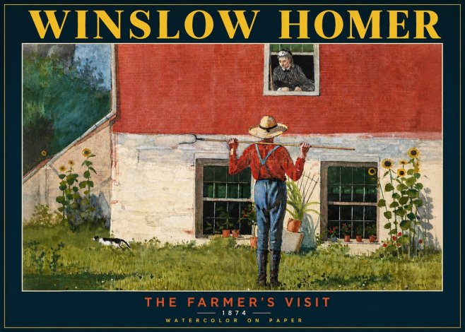 Winslow Homer Farmer with Hoe No5 - Juliste