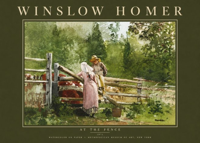 Winslow Homer At the Fence No4 - Juliste