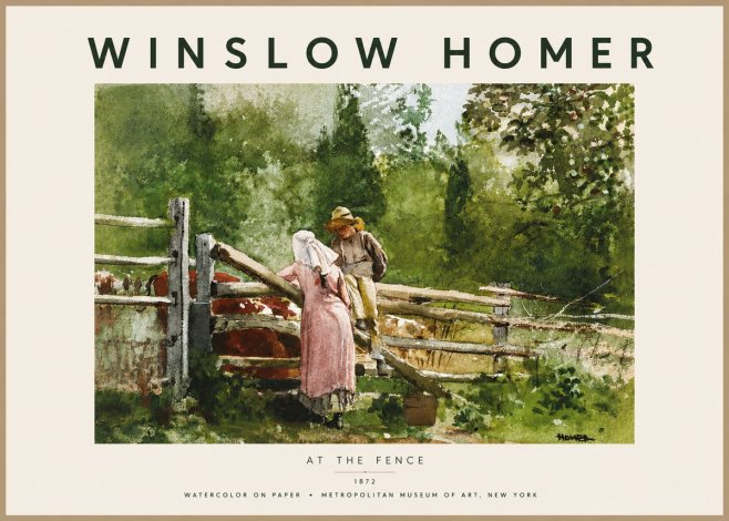 Winslow Homer At the Fence No5 - Juliste