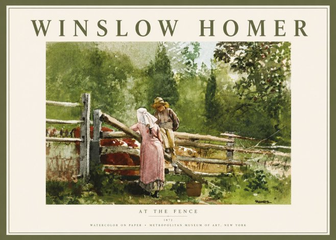 Winslow Homer At the Fence No6 - Juliste