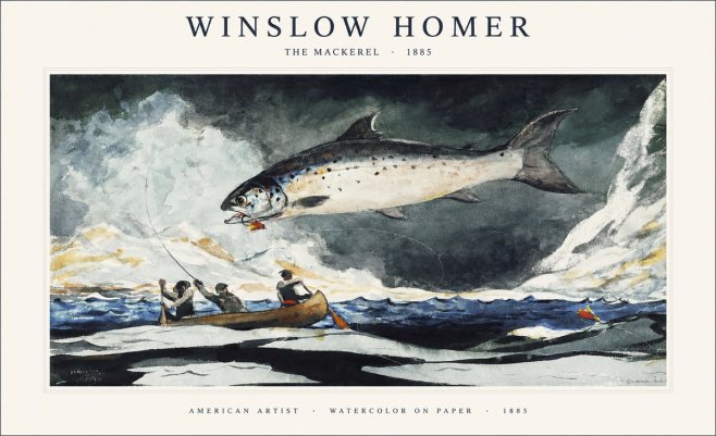 Winslow Homer The Mackerel No1 - Juliste
