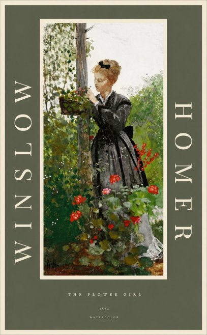 Winslow Homer The Flower Girl No2 - Juliste