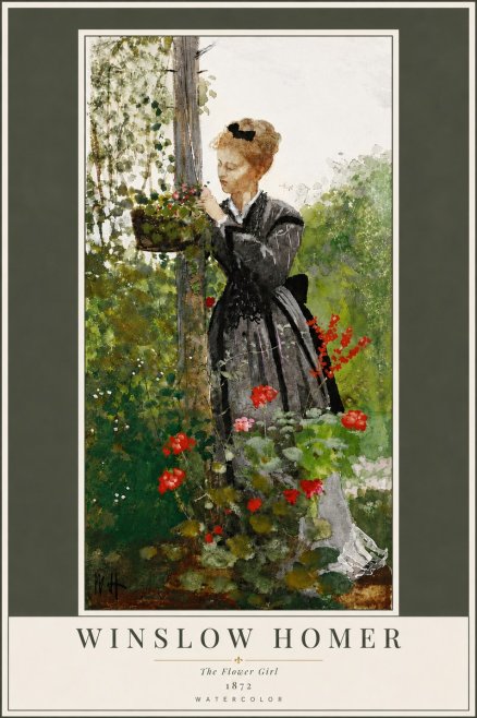 Winslow Homer The Flower Girl No6 - Juliste