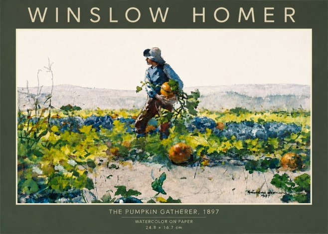 Winslow Homer The Pumpkin Gatherer, 1897 No4 - Juliste