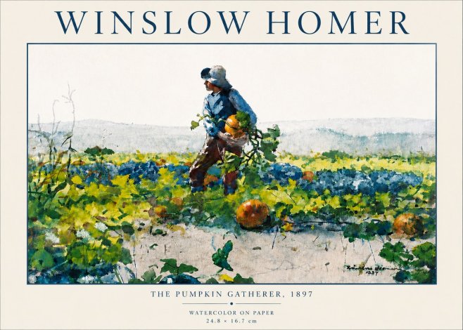 Winslow Homer The Pumpkin Gatherer, 1897 No5 - Juliste