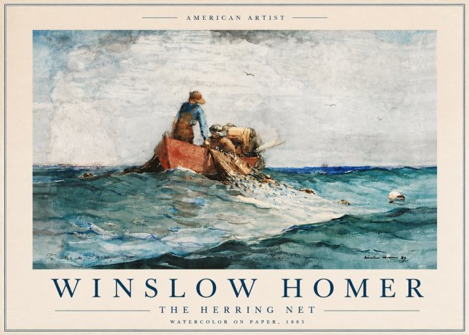 Winslow Homer The Herring Net II No4 - Juliste
