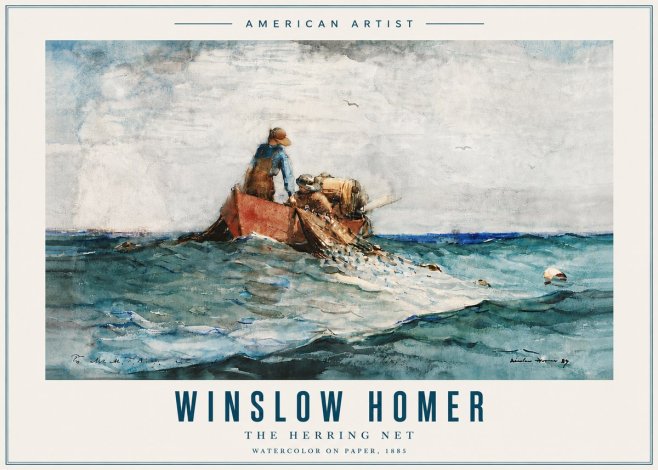 Winslow Homer The Herring Net II No6 - Juliste
