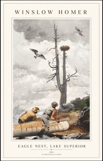 Winslow Homer Eagle Nest, Lake Superior No1 - Juliste