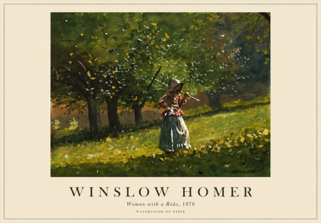 Winslow Homer Woman with a Rake, 1878 No1 - Juliste