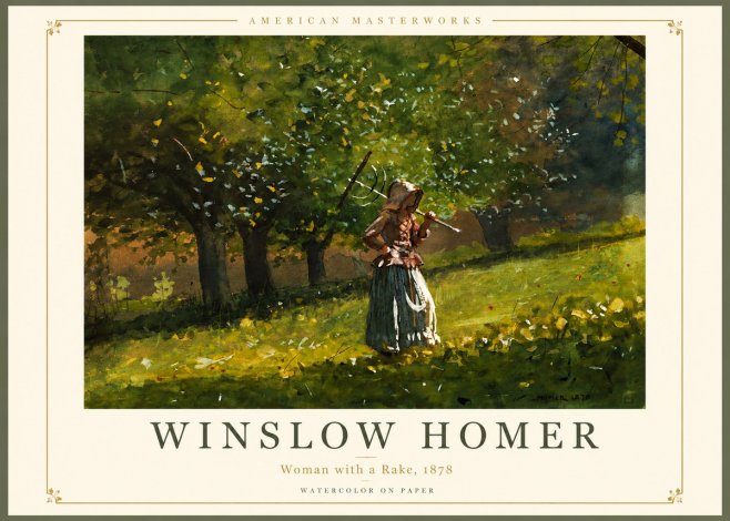 Winslow Homer Woman with a Rake, 1878 No2 - Juliste