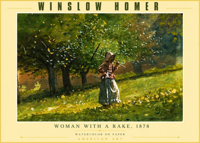 Winslow Homer Woman with a Rake, 1878 No6 - Juliste