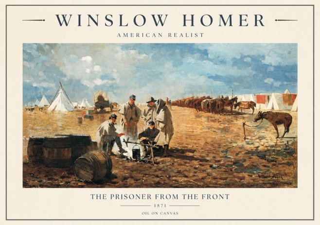 Winslow Homer The Prisoner from the Front No1 - Juliste