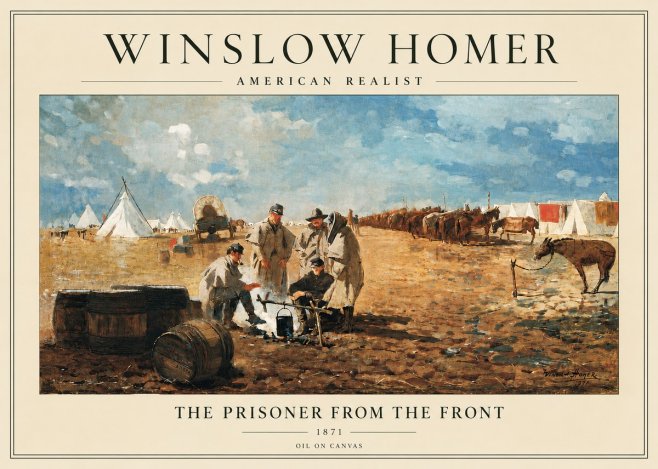 Winslow Homer The Prisoner from the Front No3 - Juliste