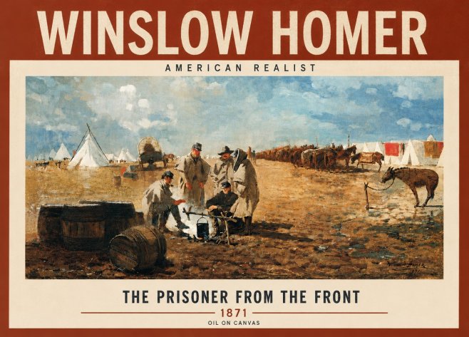 Winslow Homer The Prisoner from the Front No5 - Juliste