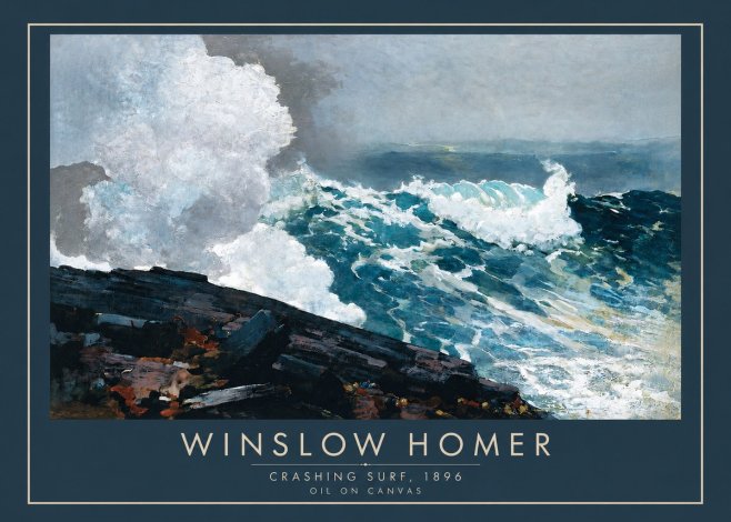 Winslow Homer Crashing Surf, 1896 No2 - Juliste