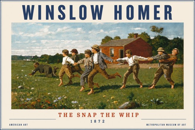 Winslow Homer The Snap the Whip No3 - Juliste