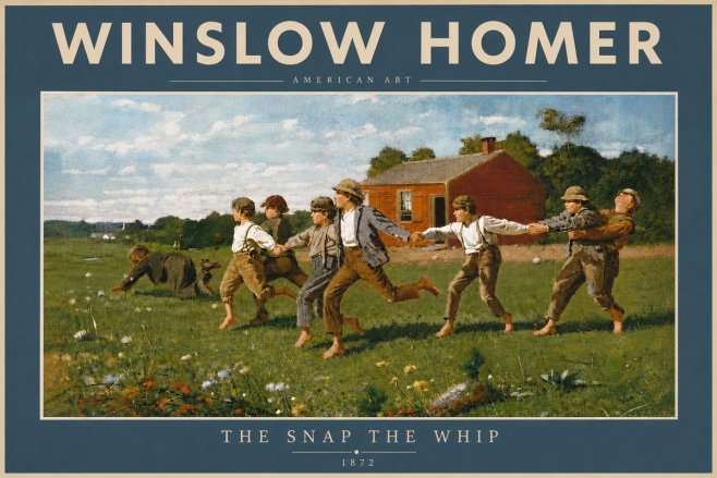 Winslow Homer The Snap the Whip No5 - Juliste