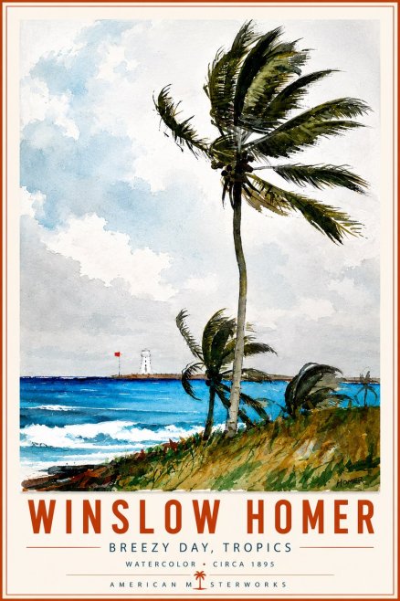 Winslow Homer Breezy Day, Tropics No6 - Juliste
