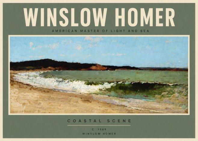 Winslow Homer Coastal Scene No5 - Juliste