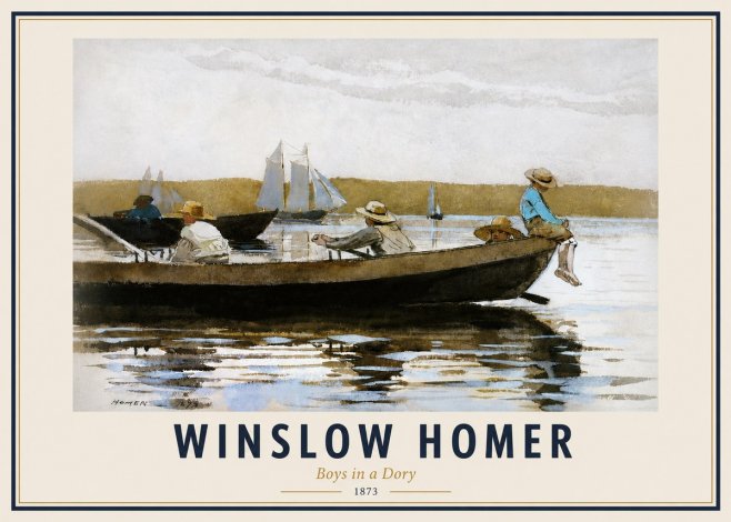 Winslow Homer Boys in a Dory II No4 - Juliste