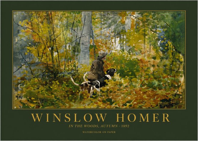 Winslow Homer In the Woods, Autumn No2 - Juliste