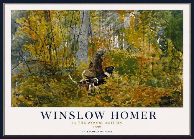 Winslow Homer In the Woods, Autumn No5 - Juliste
